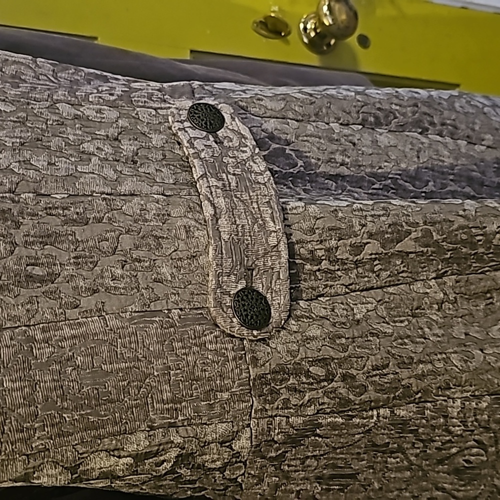 Chicos Long Patchwork Gray Velvet Lightweight Jac… - image 4